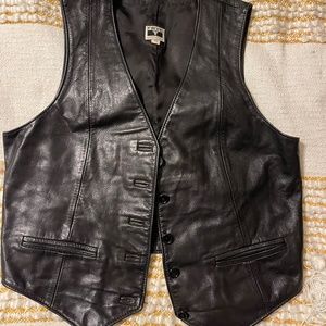 Frye Leather vintage Vest black size 11